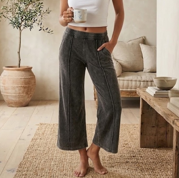 Anthropologie Pants - Sundays Washed Olivia Acid Wash Flare Velour Pant Size XS Extra Small